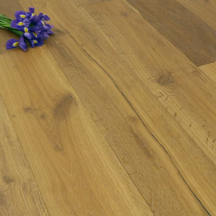 190mm Engineered Rustic Brushed And UV Oiled Honey Smoked Oak Wood Flooring 2.17m²