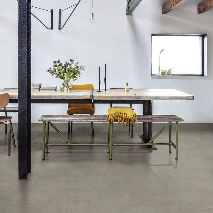 Floorify Small Tile Oyster F515 Click Rigid Vinyl Flooring