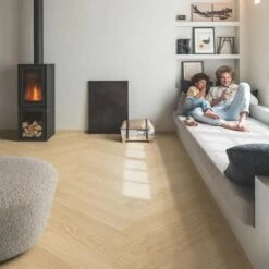 Quick-Step Alpha Vinyl Ciro Herringbone Pure Oak Blush AVHBU40359 Rigid Vinyl Flooring