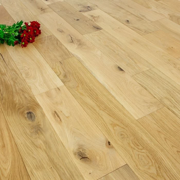 150mm Brushed & UV Oiled Engineered Natural Charnwood Oak Click Wood Flooring 1.08m² - Image 2