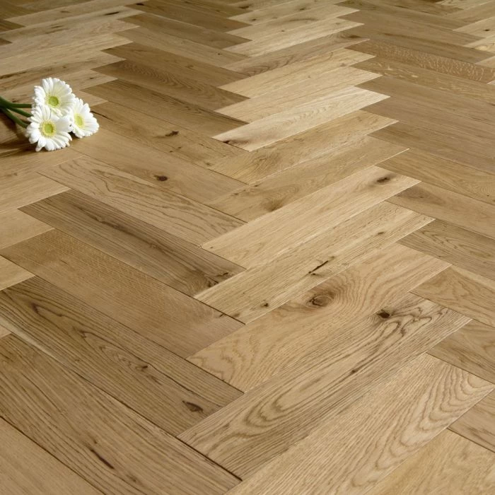 90mm Engineered Brushed & UV Oiled Natural Charnwood Oak Parquet Block Wood Flooring 1.07m² - Image 2