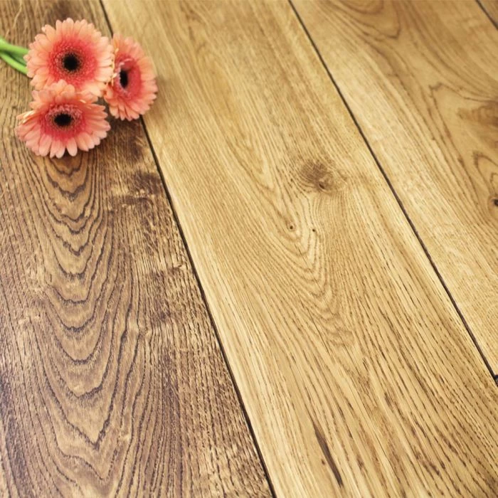 160mm UV Oiled Engineered Black Stained Oak Wood Flooring 1.41m²