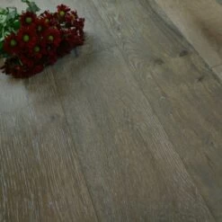 190mm Engineered Grey Smoked Light Hand Scraped & Oiled 1-Strip Oak Wood Flooring 2.88m²