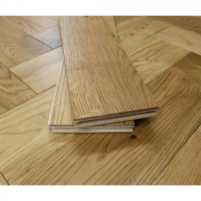90mm Engineered Brushed & UV Oiled Natural Charnwood Oak Parquet Block Wood Flooring 1.07m² - Image 6