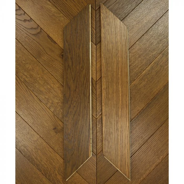 90mm Engineered Brushed & UV Oiled Dark Smoked Charnwood Oak Chevron Block Wood Flooring 0.7632m² - Image 6