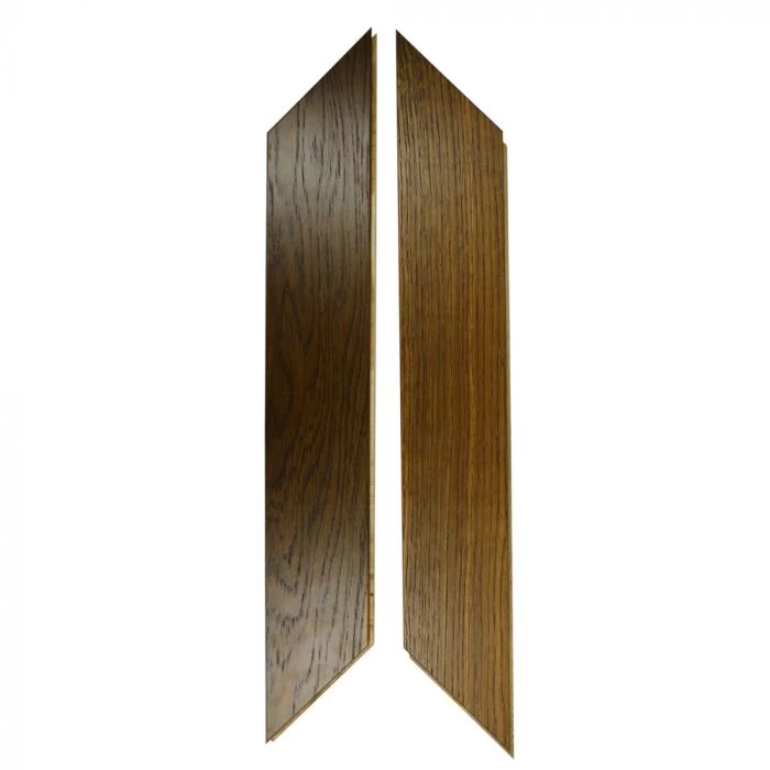 90mm Engineered Brushed & UV Oiled Dark Smoked Charnwood Oak Chevron Block Wood Flooring 0.7632m² - Image 7