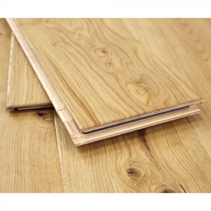 180mm Brushed & UV Oiled Engineered Natural Oak Click Wood Flooring 2.77m² - Image 3