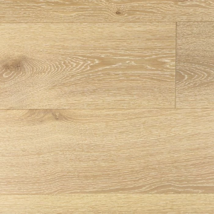 180mm Brushed & Matt Lacquered Engineered Oak Antique White Click Wood Flooring 2.77m² - Image 3