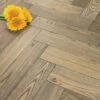 90mm Herringbone UV Oiled Engineered Sand Dune Oak Parquet Wood Flooring 1.44m²