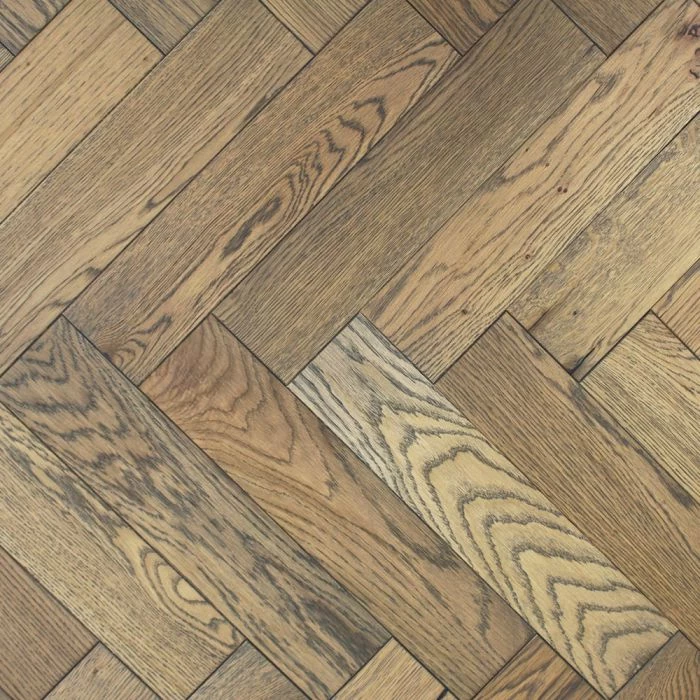 90mm Herringbone UV Oiled Engineered Sand Dune Oak Parquet Wood Flooring 1.44m² - Image 2