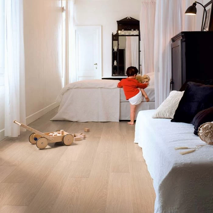 Quick-Step Impressive Ultra White Varnished Oak IMU3105 Laminate Flooring - Image 2