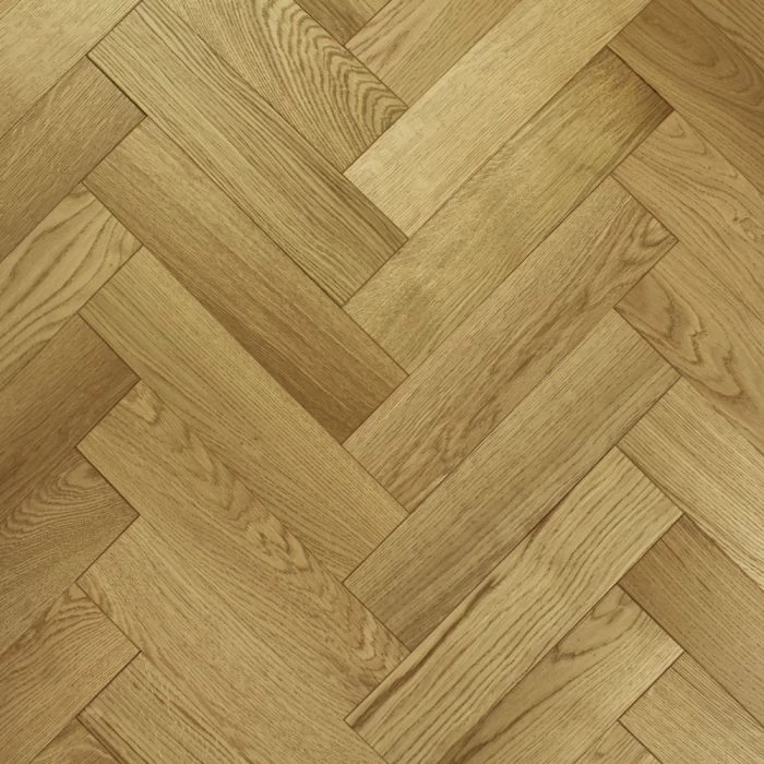 90mm Herringbone Brushed & Lacquered Engineered Oak Parquet Wood Flooring 1.44m² - Image 2