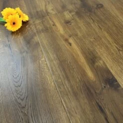 190mm Brushed & Oiled Engineered Smoked Antique Oak Wood Flooring 2.89m²