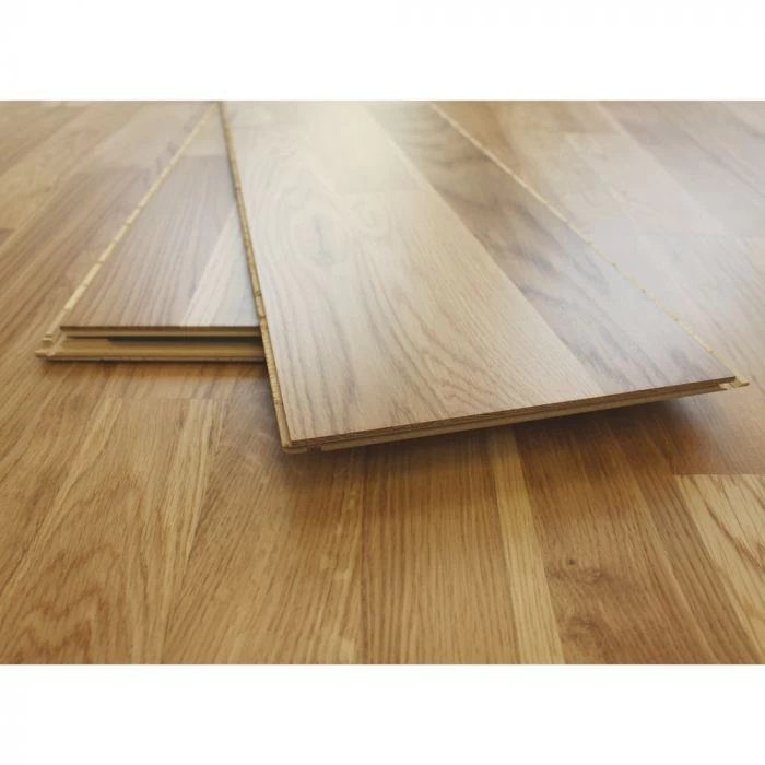 207mm Engineered Matt Lacquered Three Strip Rustic Oak Wood Flooring 3.18m² - Image 3