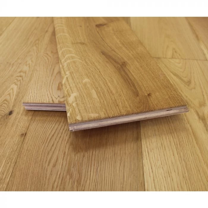 189mm Rustic Brushed & Oiled Engineered Oak 20mm Wood Flooring 2.11m² - Image 2