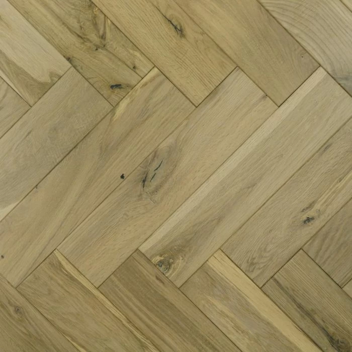 90mm Herringbone Engineered Parchment Brushed & White UV Oiled Parquet Wood Flooring 0.648m² - Image 2