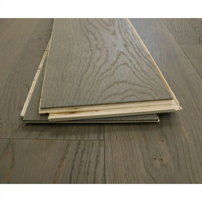 190mm Engineered Brushed & Oiled Grey Haze Oak Wood Flooring 2.88m² - Image 3