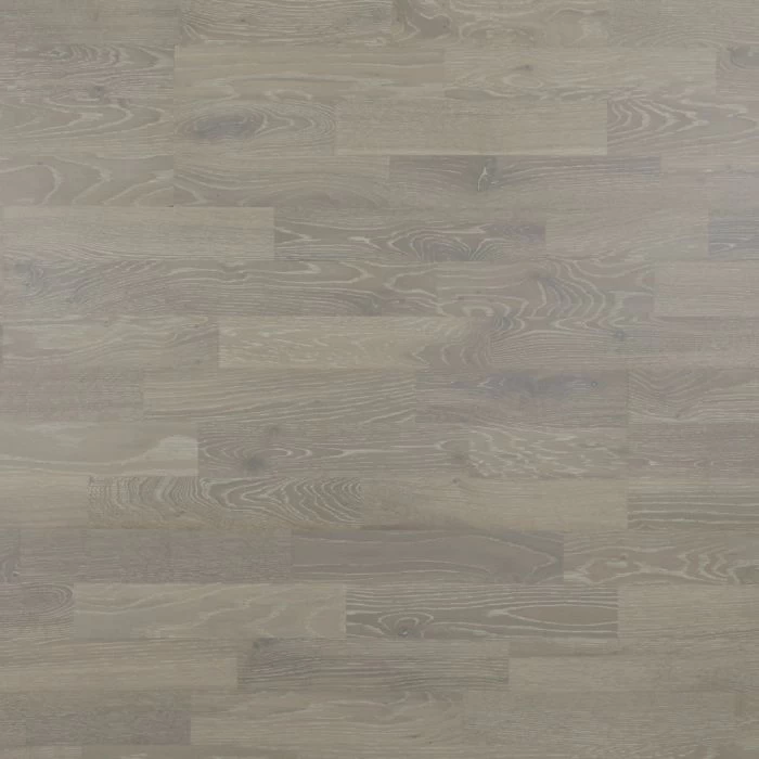 200mm Engineered Brushed & White Matt Lacquered 3-Strip Oak Wood Flooring 2.91m² - Image 2