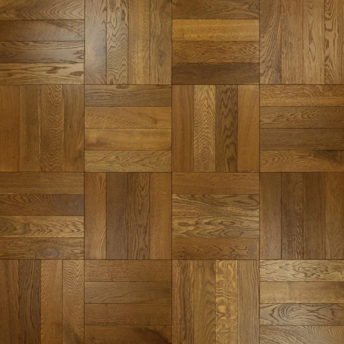 90mm Herringbone Engineered Brushed & UV Oiled Dark Smoked Charnwood Oak Parquet Wood Flooring 1.07m² - Image 4