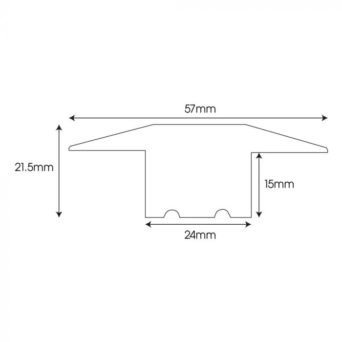 Solid Oak 15mm T Door Bar Door Threshold - Image 3