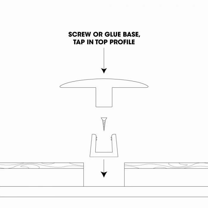 Oak T Door Bar Threshold Pre Finished & Un-Finished With Plastic Strip - Image 5